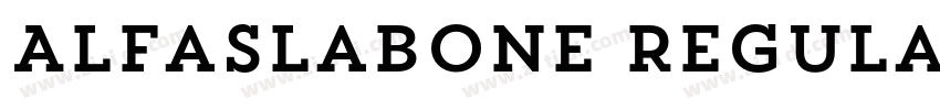 AlfaSlabOne Regular字体转换